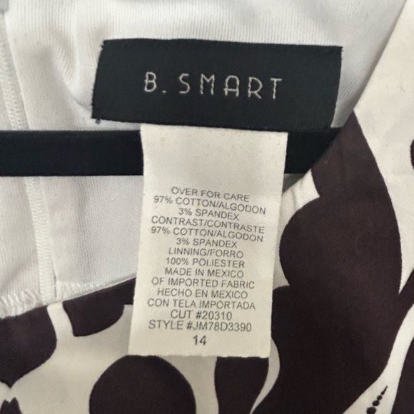 B. Smart Black and White Sheath Mini Dress size 14 - Picture 3 of 3